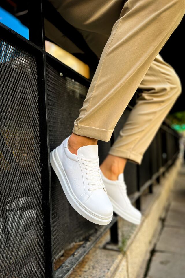 MN979 - Santoni CRT Spor Erkek Ayakkabı BEYAZ
